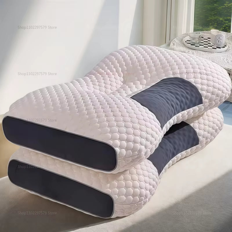 NEW Neck Pillow Help Sleep Protect the Neck Cervical Orthopedic Soybean Fiber Massage Household SPA Pillow for Sleeping Almohada