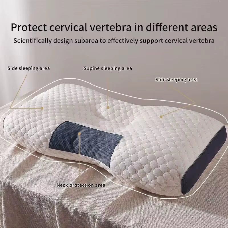 NEW Neck Pillow Help Sleep Protect the Neck Cervical Orthopedic Soybean Fiber Massage Household SPA Pillow for Sleeping Almohada