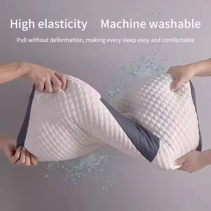 NEW Neck Pillow Help Sleep Protect the Neck Cervical Orthopedic Soybean Fiber Massage Household SPA Pillow for Sleeping Almohada