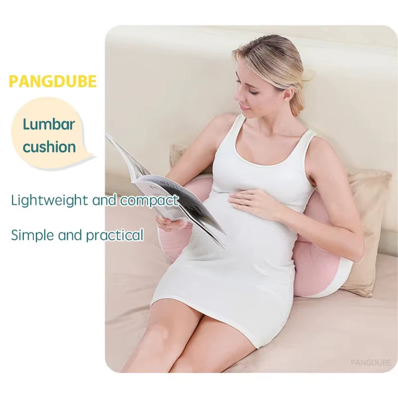 PANGDUBE Pregnancy Pillow with 1Pc Free an Auxiliary Pillow Cotton Waist Support Pillow for Pregnant Women Sleeping Body Pillow