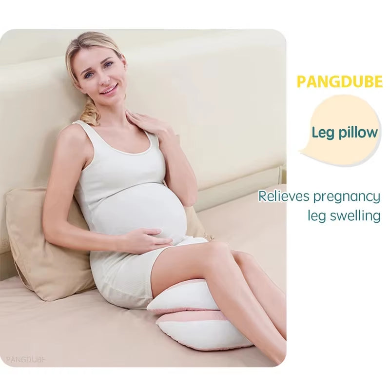 PANGDUBE Pregnancy Pillow with 1Pc Free an Auxiliary Pillow Cotton Waist Support Pillow for Pregnant Women Sleeping Body Pillow