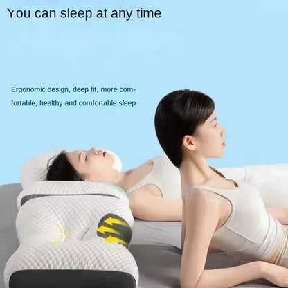 NEW Neck Pillow Help Sleep Protect the Neck Cervical Orthopedic Soybean Fiber Massage Household SPA Pillow for Sleeping Almohada