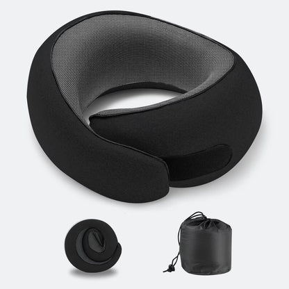 Portable U-Shaped Travel Pillow Memory Foam Snail Pillow Travel Neck Support Neck Pillow Adjustable Soft Noon Break Pillows